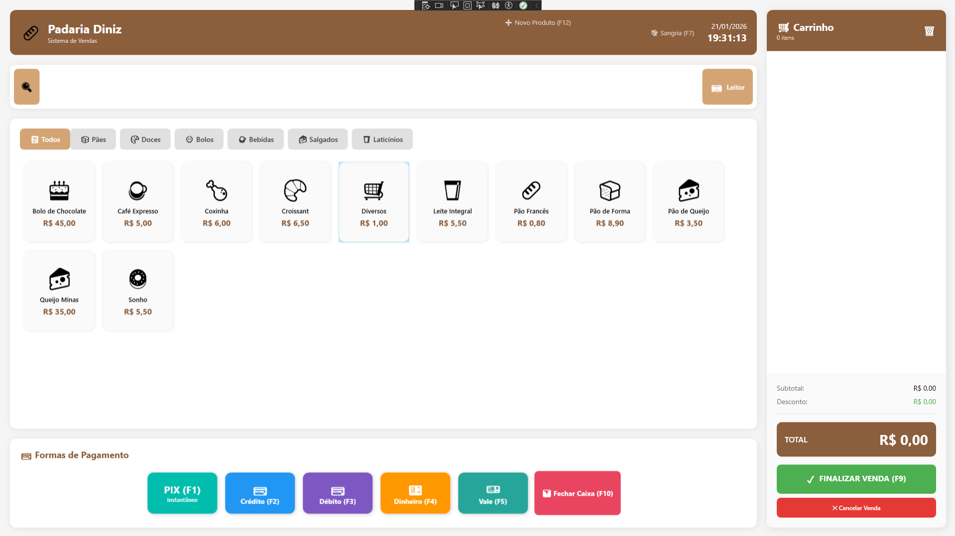 Interface do EasyPDV